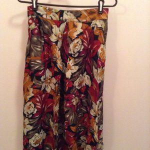 vintage multi-colored floral Talbots skirt and shirt set size 8